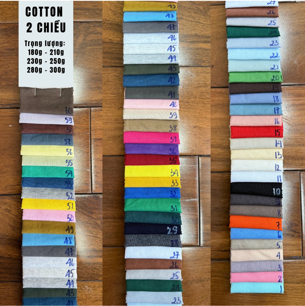 Bảng màu Cotton 2 chiều 