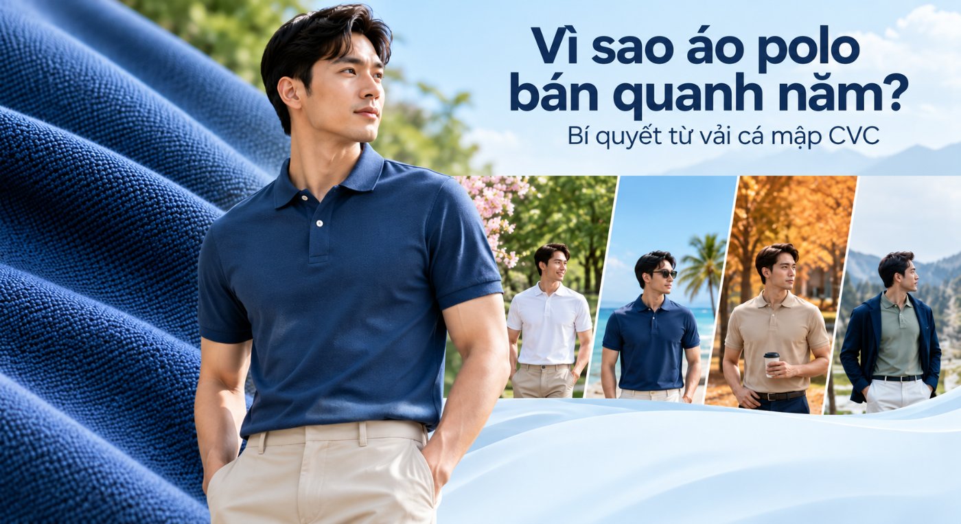 Vì sao áo polo có thể bán quanh năm? Góc nhìn từ sản phẩm đến chất liệu