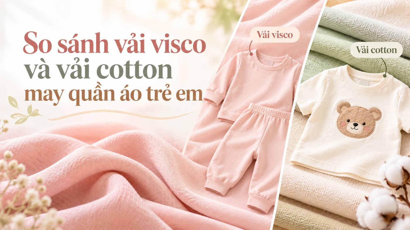 So sánh vải visco và vải cotton may quần áo trẻ em