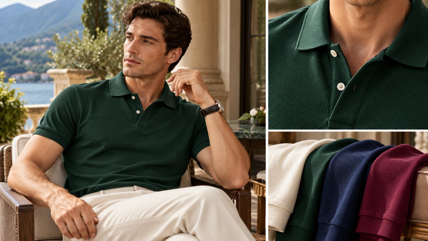 Vải cá sấu cotton may áo polo cao cấp