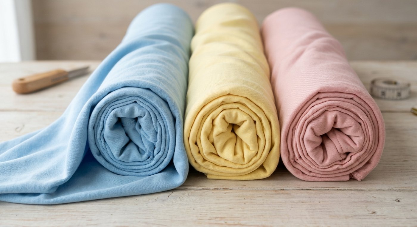Cận cảnh chất liệu vải cotton 4 chiều mềm mại, co dãn tốt dành cho thời trang trẻ em